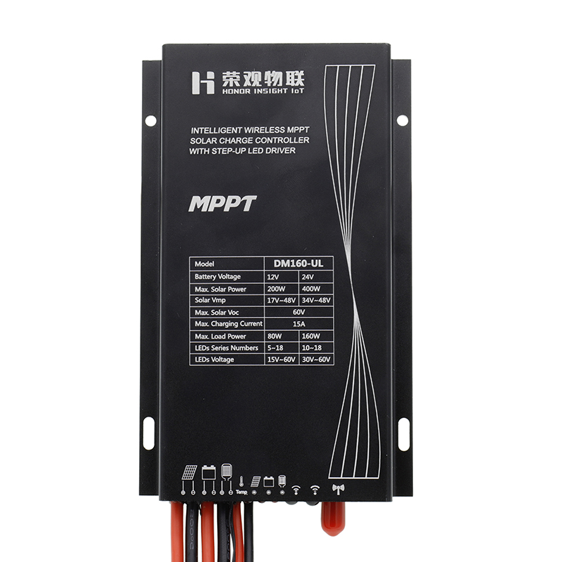 GPRS MPPT Solar Street LED Light Controller with Remote Control Platform 