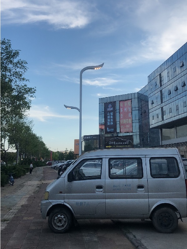 Smart City pole with led display video monitoring environmental monitoring SOS EV charging